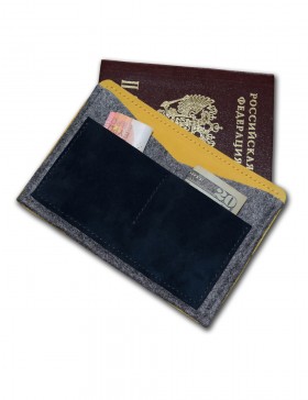 Обложка для паспорта и карт Yellow  DS