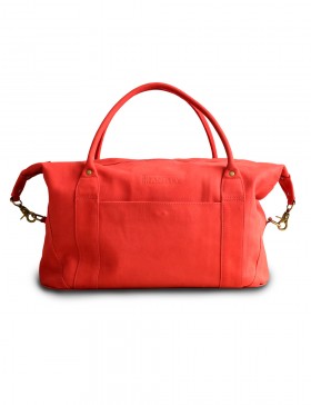 Дорожная сумка  из кожи Grand Tour (M) Red