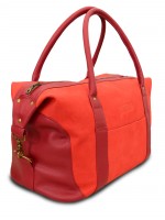 Кожаная дорожная сумка Grand Tour (M) Red-Burgundy
