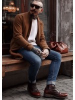 Сумка дорожная кожаная Grand Tour (M) brown 